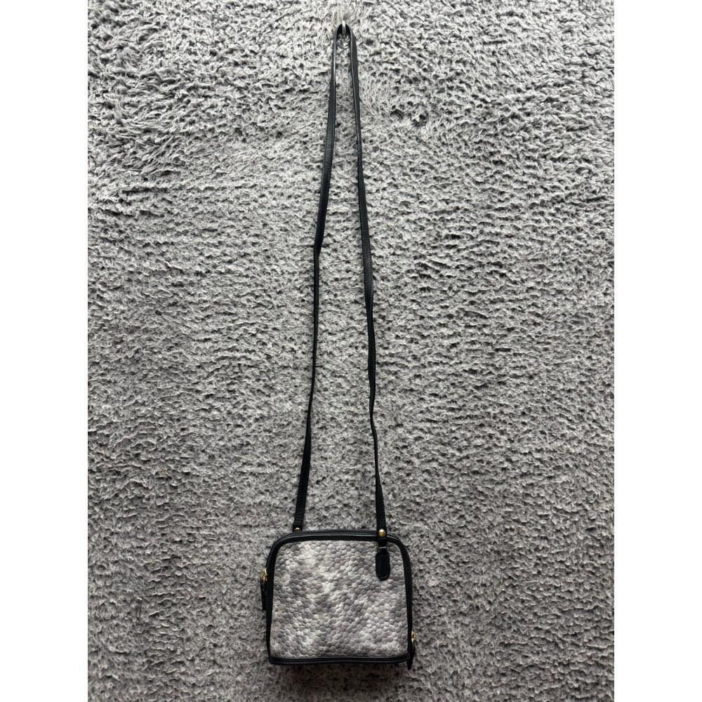 Casa Lopez Animal‎ Embossed Leather Pebbled Finish Crossbody Bag Multicolor